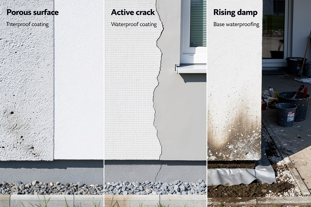 Façade poreuse, fissure et pied de mur humide : choix de solution pour l’etancheite facade