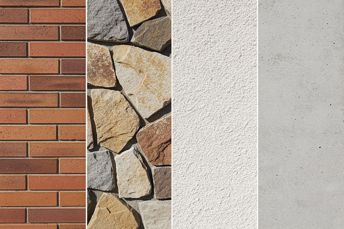 Comparatif de briques, pierre, crépi et béton pour choisir un hydrofuge facade
