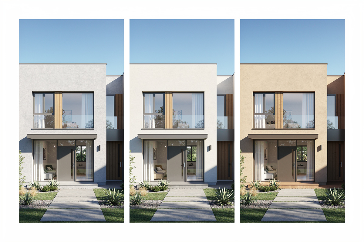 Comparaison de trois variantes de simulation peinture facade avant validation