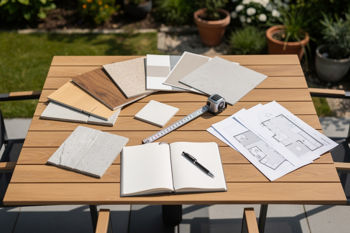 FAQ sur l’aménagement extérieur avec matériaux, mesures et préparation de projet