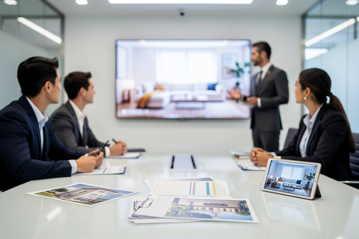 Contrôle qualité et validation client avant publication d’un visuel de home staging IA.