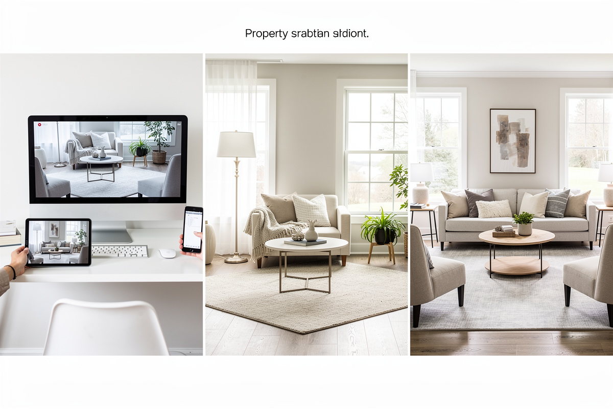 Comparatif home staging entre staging virtuel manuel et home staging physique dans un intérieur immobilier