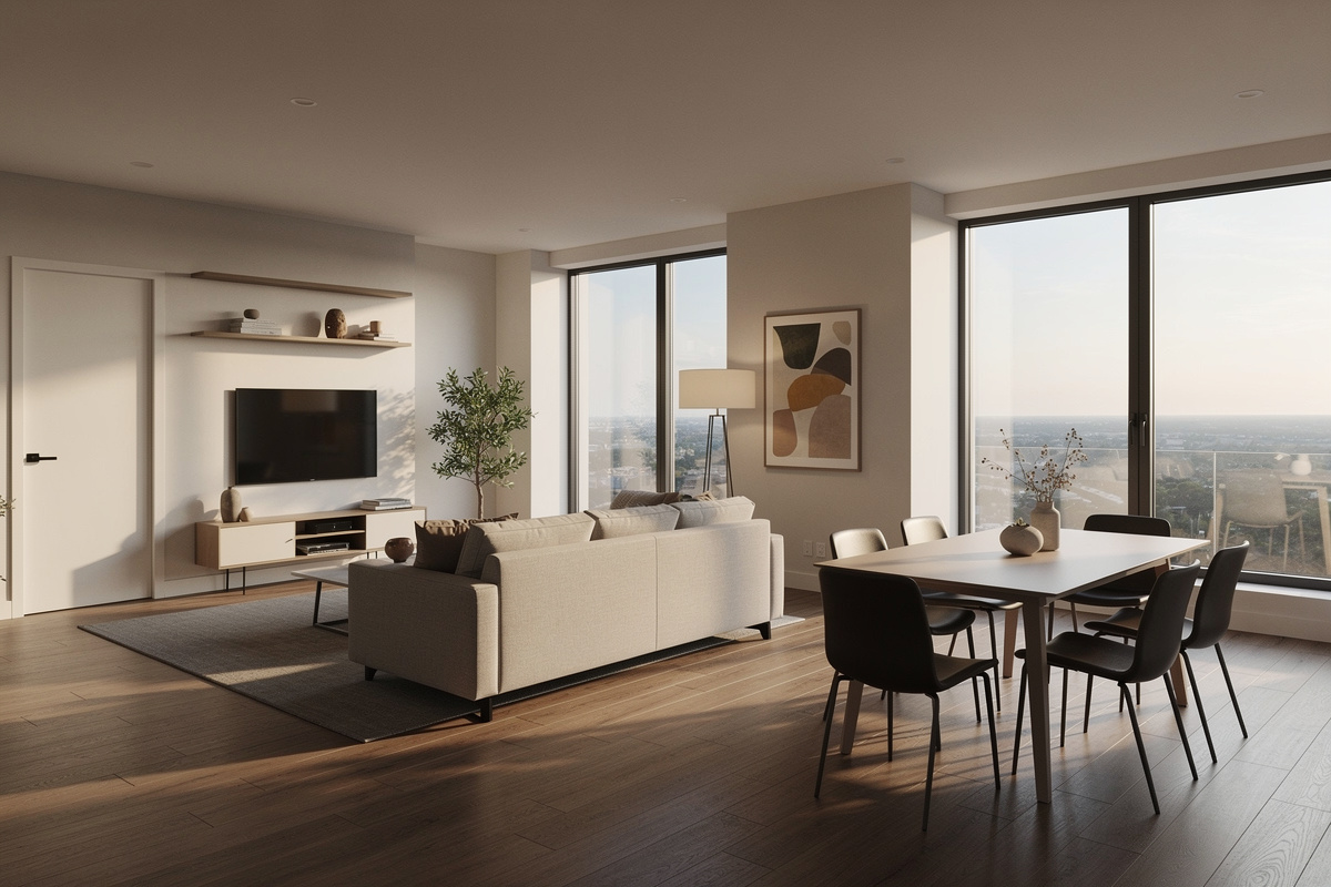 Mobilier en home staging IA respectant la circulation et la logique d’usage de la pièce