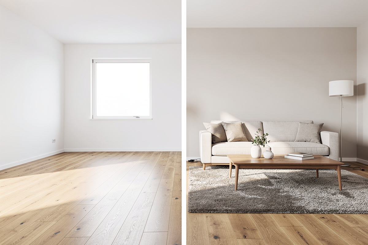 Maison vide versus bien meublé : deux approches de home staging aux budgets et stratégies distincts