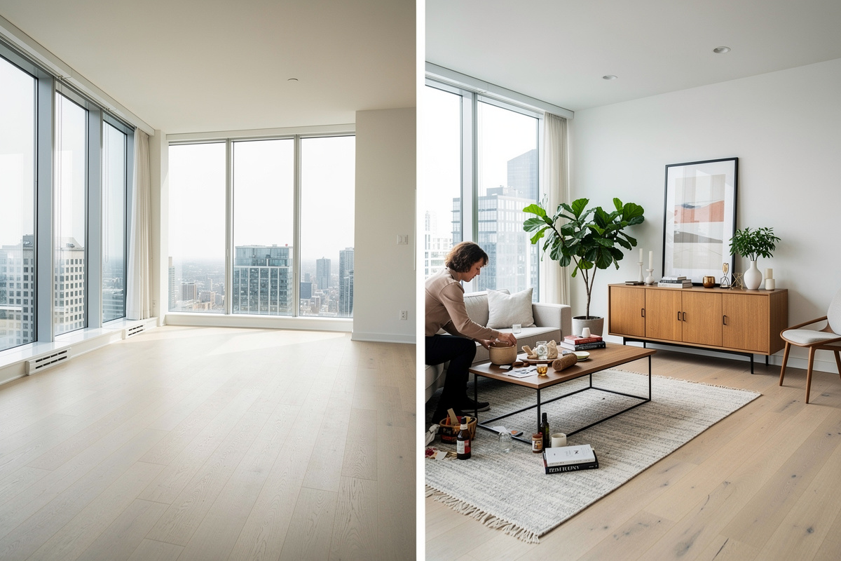 Appartement vide et logement occupé comparés pour comprendre l’impact sur le home staging prix