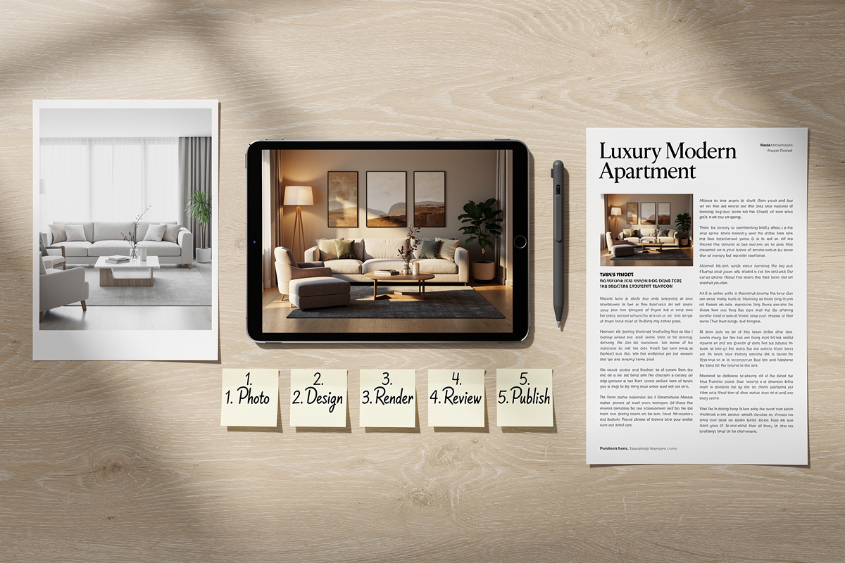 Checklist en 7 étapes pour publier une annonce optimisée grâce au home staging virtuel IA