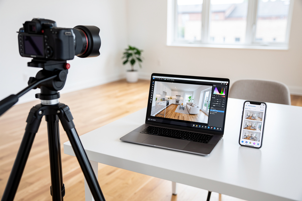 Processus du home staging virtuel de la prise de vue à la publication de l’annonce