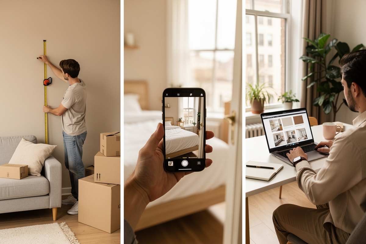 Différents profils utilisant l'IA décoration intérieure : particulier, hôte Airbnb et agent immobilier