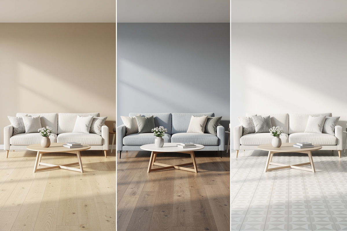 IA décoration intérieure pour comparer peinture, sol et mobilier avant travaux