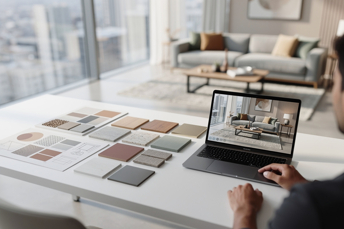 Workflow pro de l’IA décoration intérieure du brief déco à la validation finale.