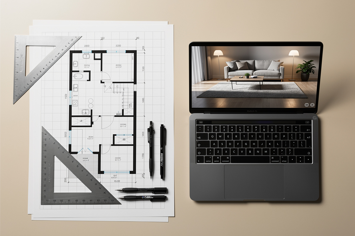 Comparaison entre logiciel 3D classique et home staging IA : deux approches de modélisation immobilière