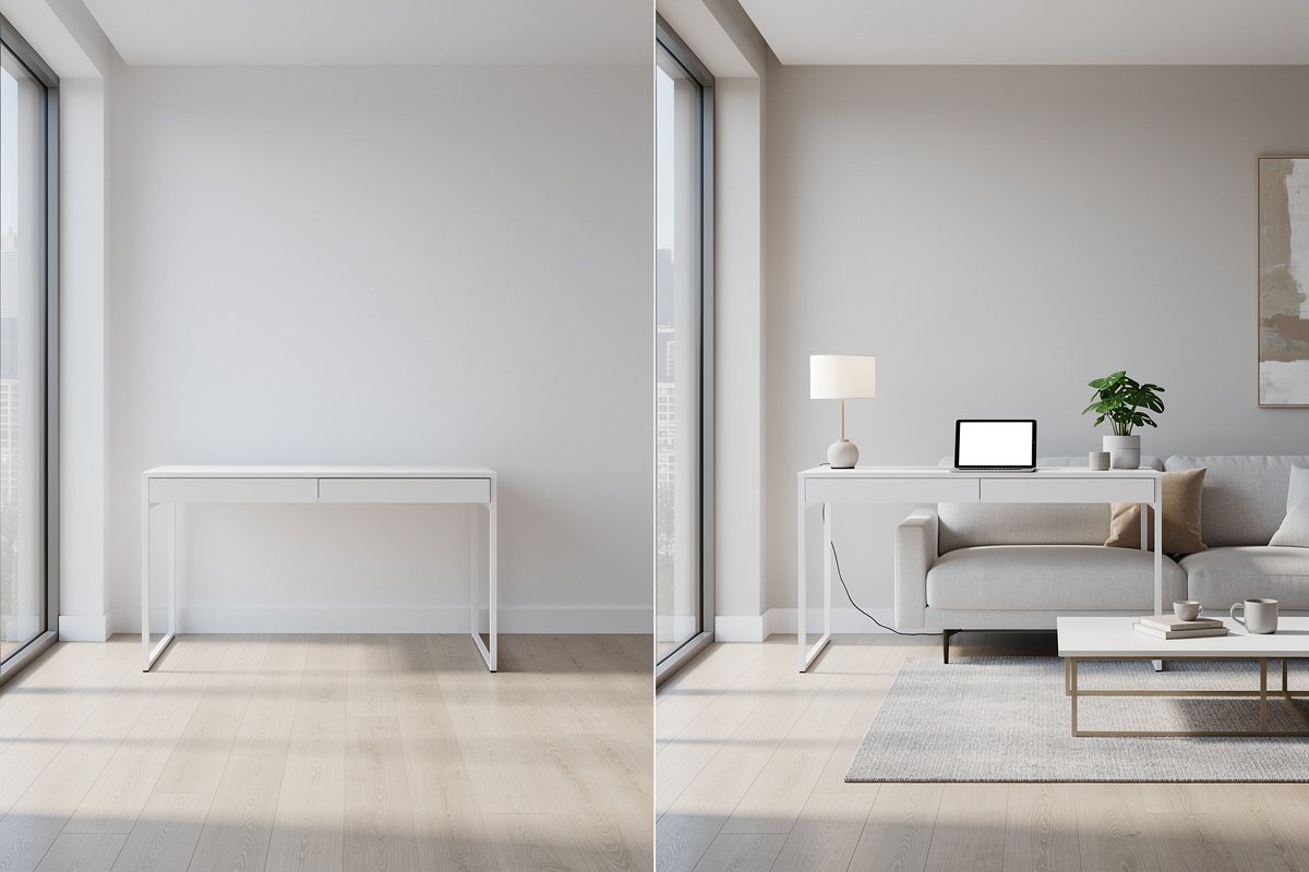 Différence entre home staging virtuel gratuit et logiciel 3D pour meubler une pièce vide