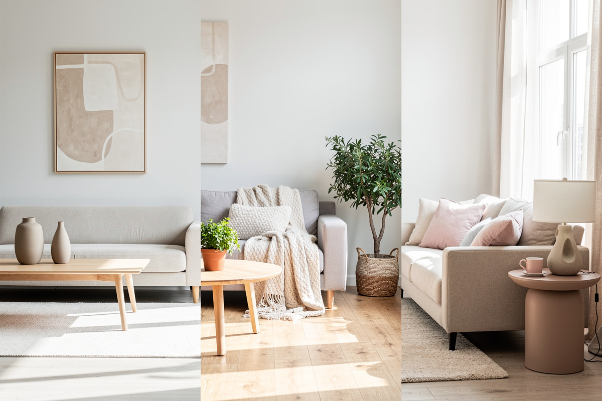 FAQ sur le style déco pour la vente immobilière dans un intérieur sobre et réaliste