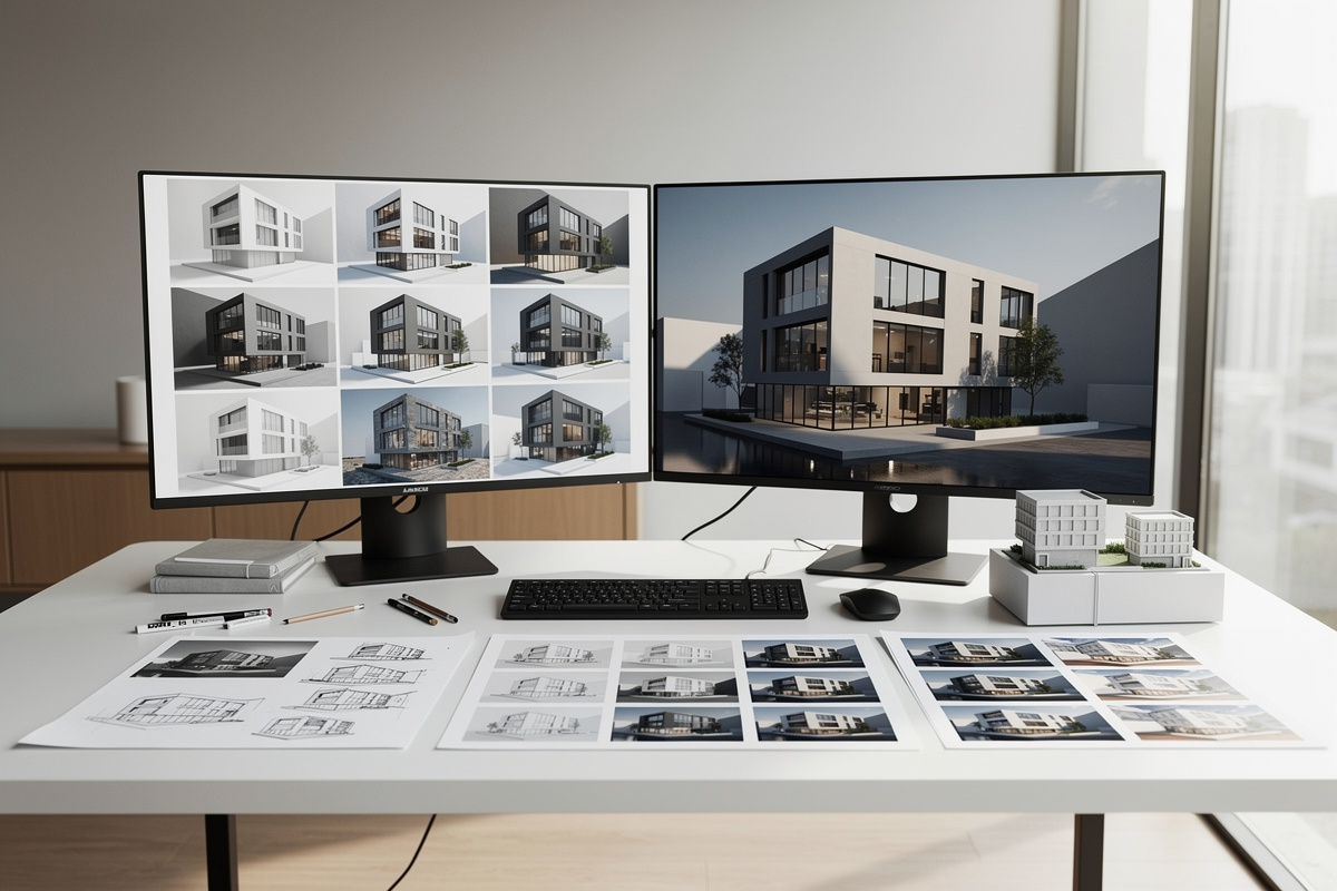 Définir le style, les angles et le réalisme dans un brief visualisation architecturale