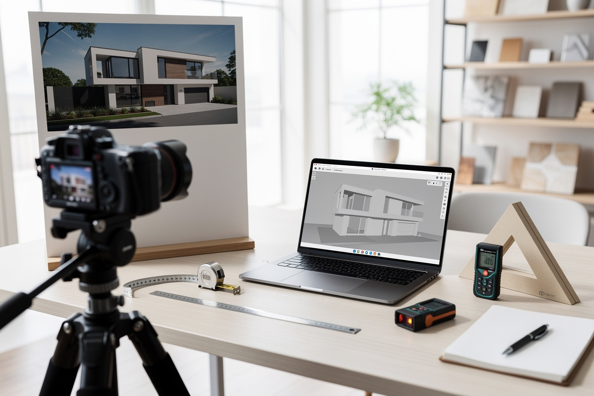 Workflow d’insertion architecturale 3D à partir d’une photo de façade