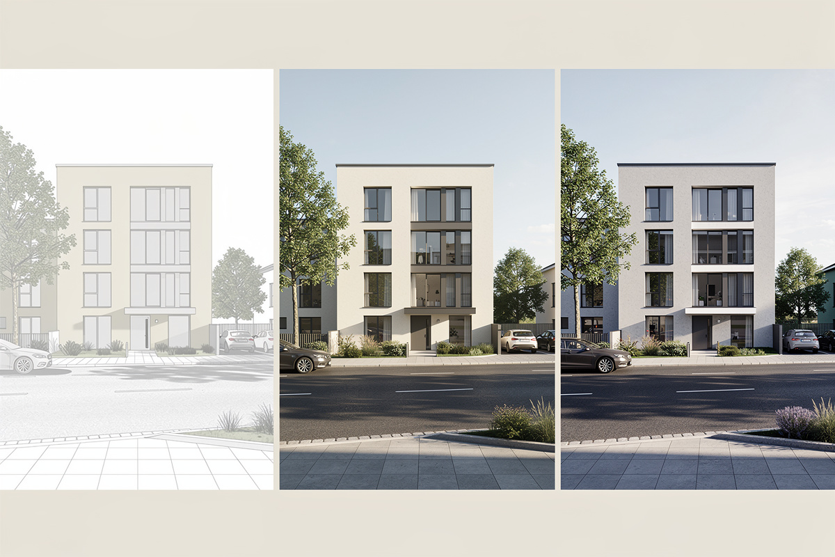Comparatif entre insertion graphique 2D, 3D photoréaliste et photomontage pour un dossier de permis