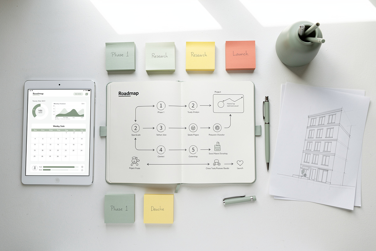 Feuille de route structurée pour intégrer progressivement l'IA dans un cabinet d'architecture selon sa taille et ses ressources