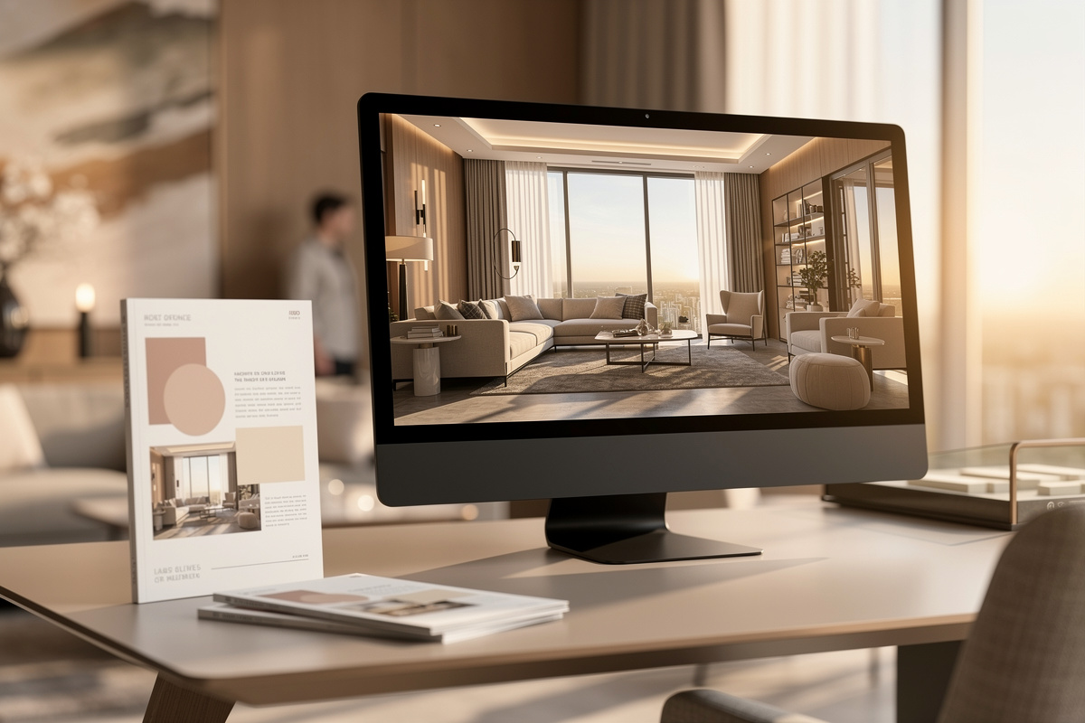 Livrable visuel de précommercialisation pour vendre un bien avant chantier.
