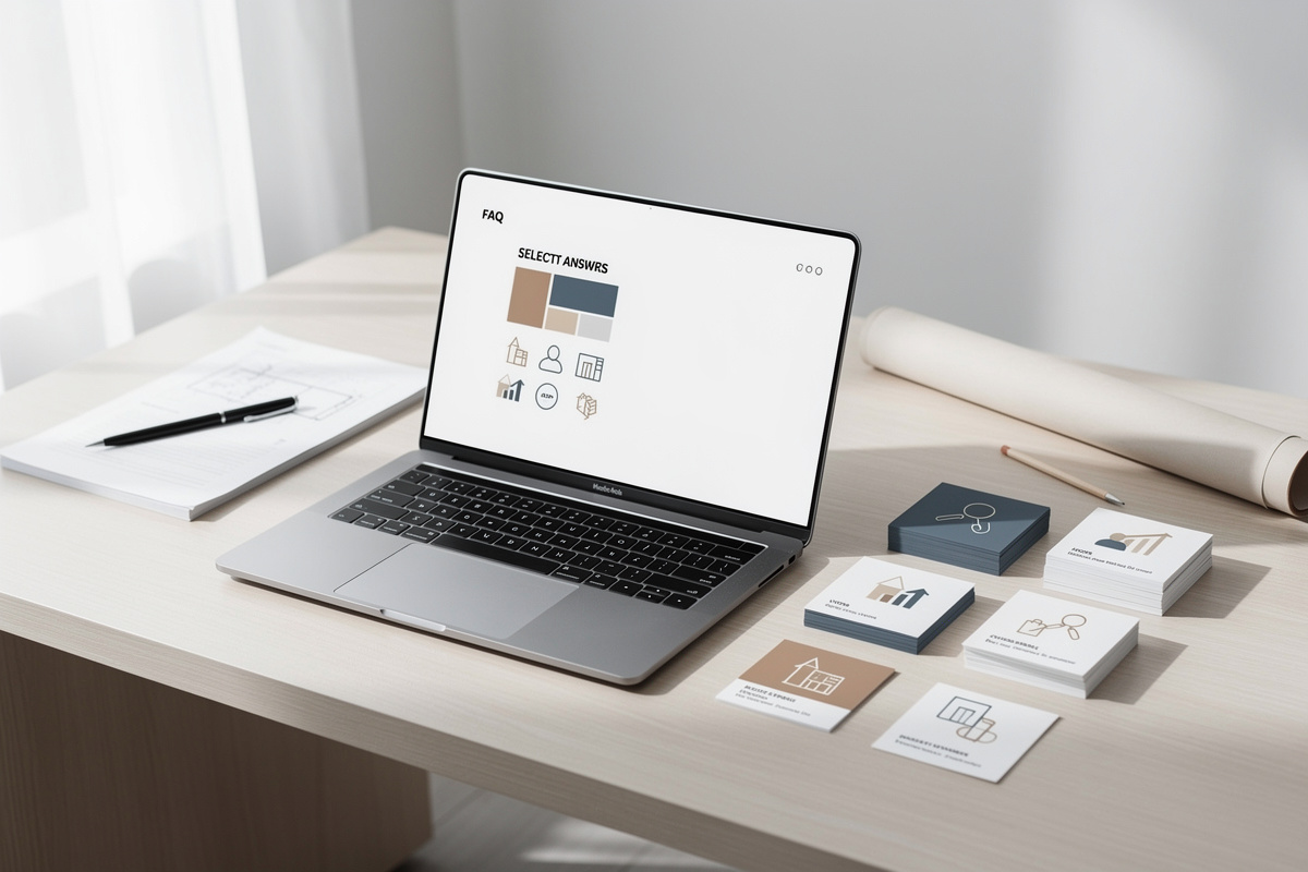 FAQ sur le livrable visuel avec supports de choix clairs et simples.