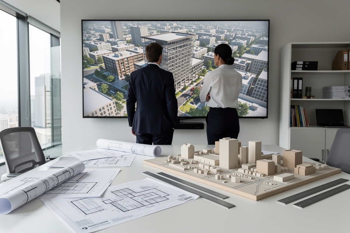Photomontage architectural pour permis, concours et validation client en contexte professionnel