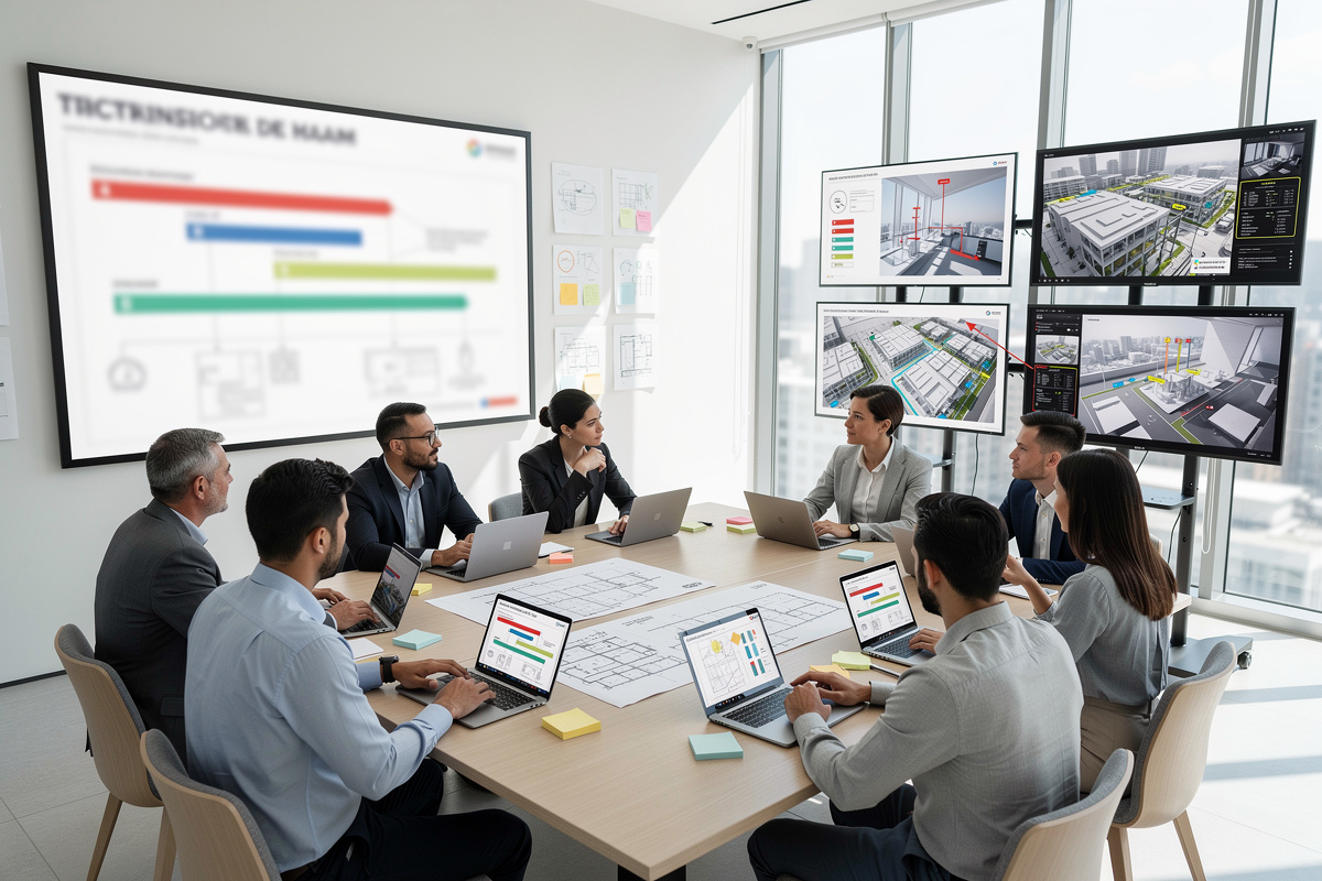 Process de validation dans un studio visualisation architecturale avec planning, révisions et suivi de délais